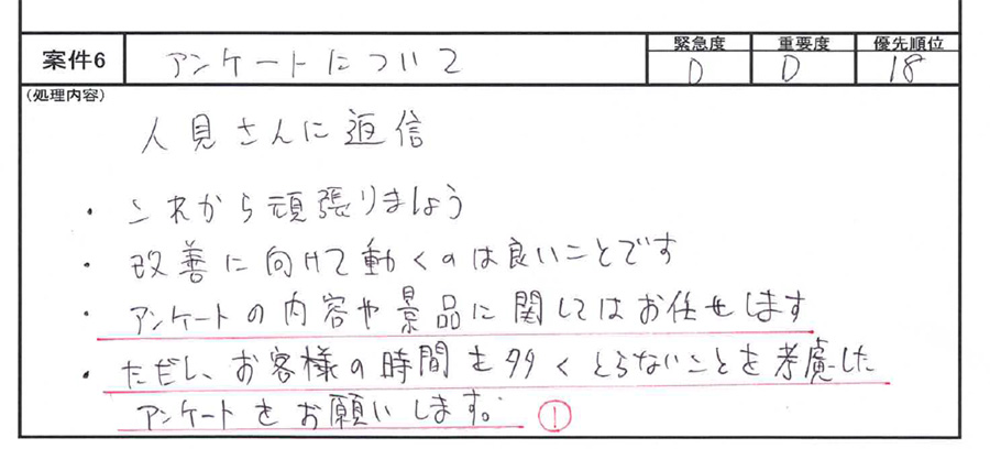 組織の有効活用答案サンプル